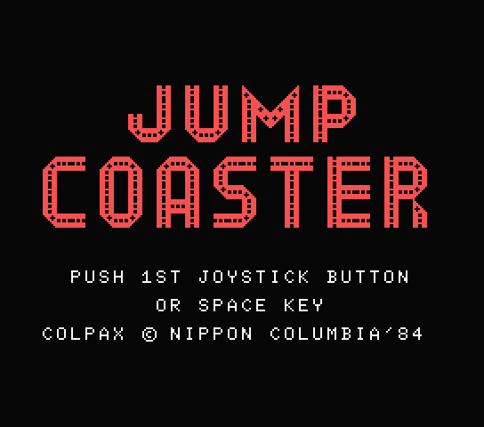 Jump Coaster title screen for MSX